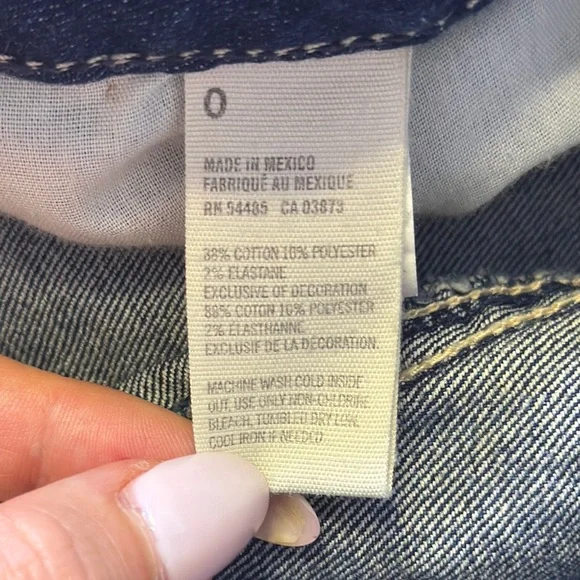 American Eagle Blue Denim Jean Shorts Waist: 14”-15” - Picture 5 of 5